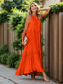 'Galatea' Ruffled Sleeveless Maxi Dress - Celes Fashion